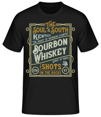 Bourbon Whiskey - Männer Basic T-Shirt - Schwarz - Vorne