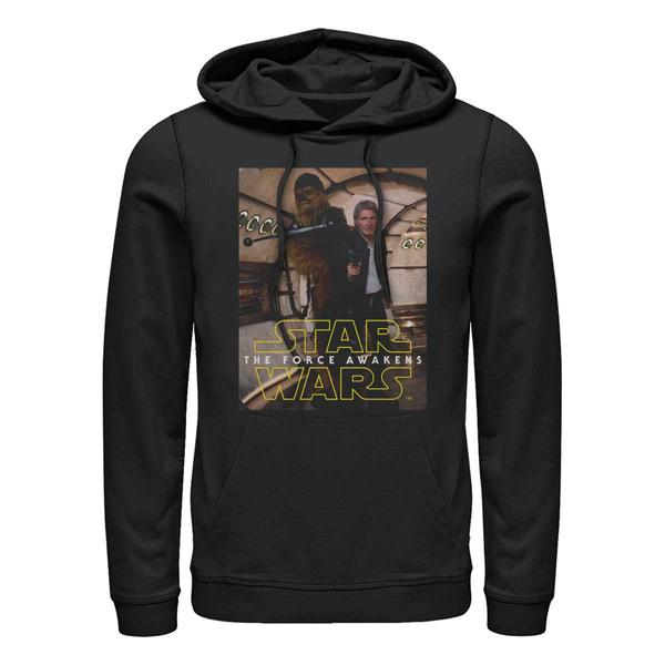 Aperçu: Star Wars - Le Réveil de la Force - Han Solo & Chewbacca Homies - Unisex Sweat à capuche - Noir - Devant