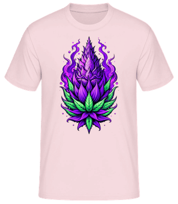 Fleur De Cannabis - T-shirt standard Homme - Rose - Devant