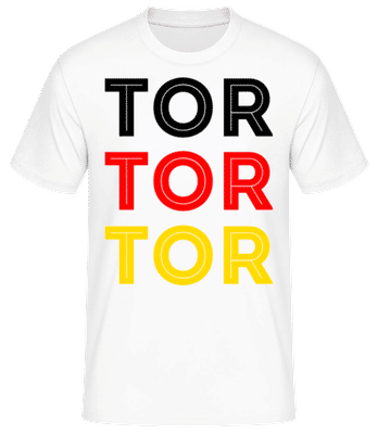Tor Tor Tor - Männer Basic T-Shirt - Weiß - Vorne