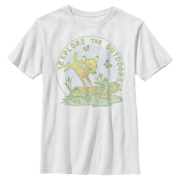 Aperçu: Disney Classics - Bambi - Skupina Explore With - Enfant T-shirt - Blanc - Devant