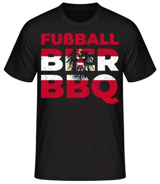 Aperçu: Fußball Bier BBQ - T-shirt standard Homme - Noir - Devant