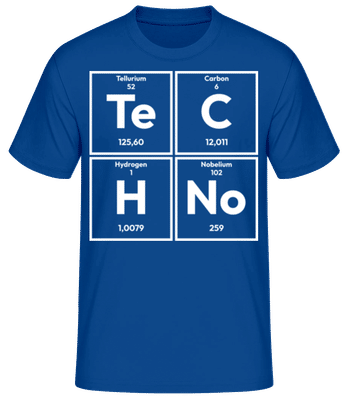 Techno Periodic Table - T-shirt standard Homme - Bleu royal - Devant