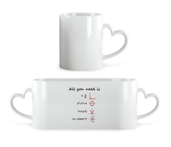 Aperçu: All You Need Is Love - Tasse en forme de coeur - Blanc - Devant