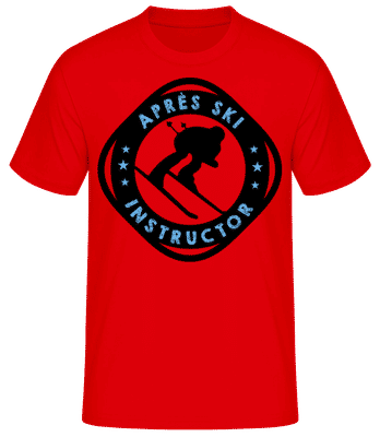 Apre`s Ski Instructor Ring - Men's Basic T-Shirt - Red - Front