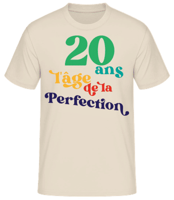 20 L'âge De La Perfection - T-shirt standard Homme - Crème - Devant