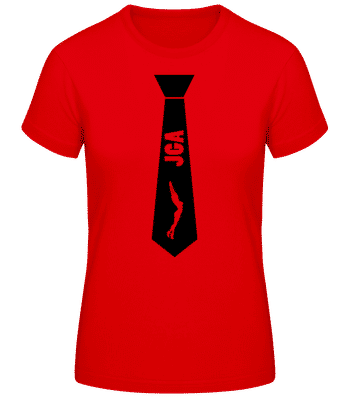 Krawatte JGA Stripperin 3 - Frauen T-Shirt B&C - Rot - Vorne