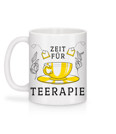 Zeit Für Teerapie - Tasse - Weiß - Hinten
