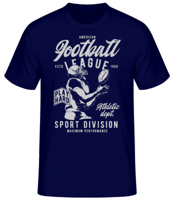 Football League - Camiseta básica para hombre - Marino - delante