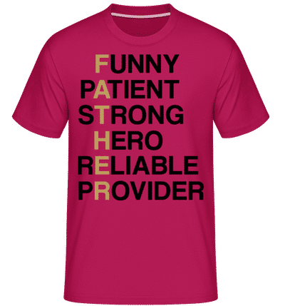 FATHER - Definition -  Shirtinator Men's T-Shirt - Magenta - Front