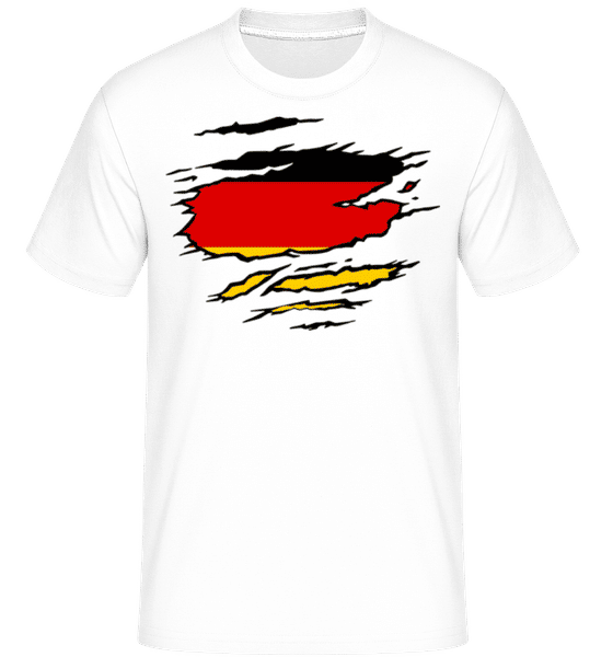 Aperçu: Flag à raccourci Allemagne -  T-Shirt Shirtinator homme - Blanc - Devant