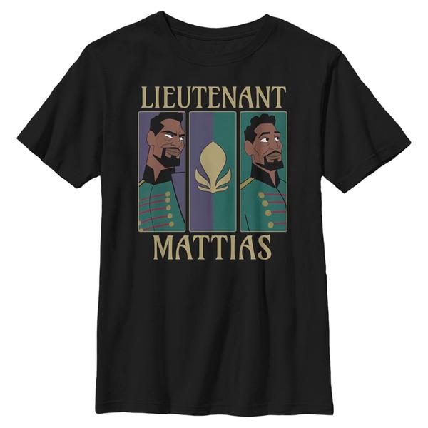 Aperçu: Disney - La Reine des neiges - Lieutenant Mattias - Enfant T-shirt - Noir - Devant