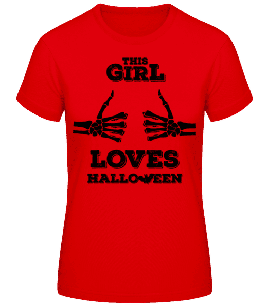 Aperçu: This Girl Loves Halloween - T-shirt standard Femme - Rouge - Devant