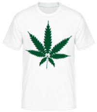 konope - Pánske basic tričko - Biela - Predné