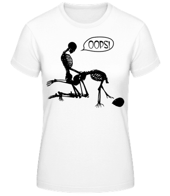 Skeletons Having Sex - Women's Basic T-Shirt - White - Front