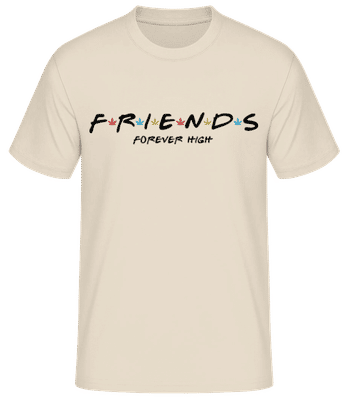 Cannabis Friends - Men's Basic T-Shirt - Cream - Front
