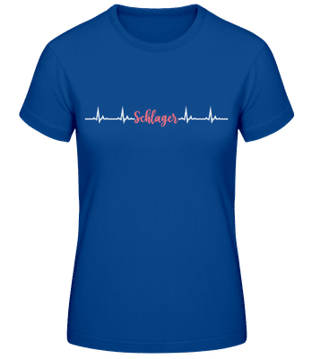 Schlager Heartbeat - Frauen Basic T-Shirt - Royalblau - Vorne