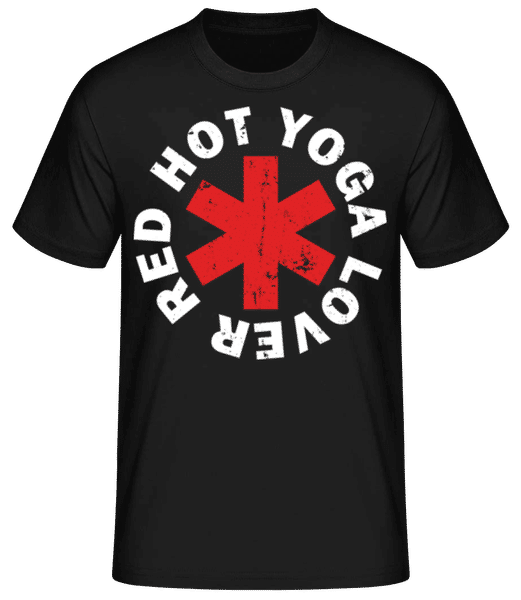 Aperçu: Red Hot Yoga Lover - T-shirt standard Homme - Noir - Devant