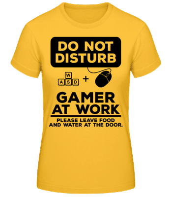 Do Not Disturb Gamer - Frauen T-Shirt B&C - Goldgelb - Vorne