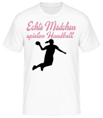 Echte Mädchen Spielen Handball · Männer Basic T-Shirt