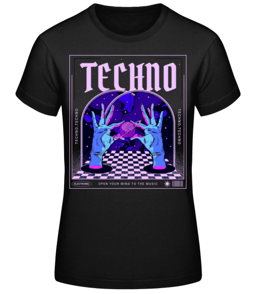 Aperçu: Techno Open Your Mind - T-shirt standard Femme - Noir - Devant