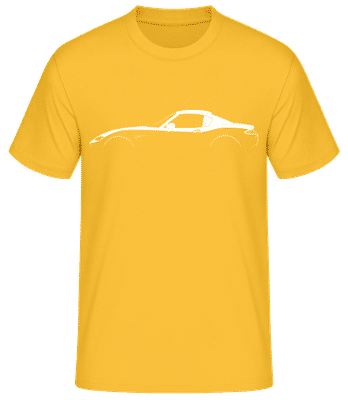 'Mazda MX-5 Miata RF ND' Silhouette - Pánske basic tričko - Zlatožltá - Predné