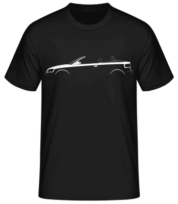 'Audi A3 Cabriolet (8P)' Silhouette - Männer Basic T-Shirt - Schwarz - Vorne