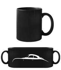 'Porsche Typ 64' Silhouette · Schwarze Tasse