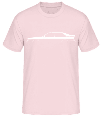 'Audi Quattro' Silhouette - Camiseta básica para hombre - Rosa - delante