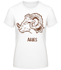 Scribble Style Zodiac Sign Aries · Frauen Basic T-Shirt