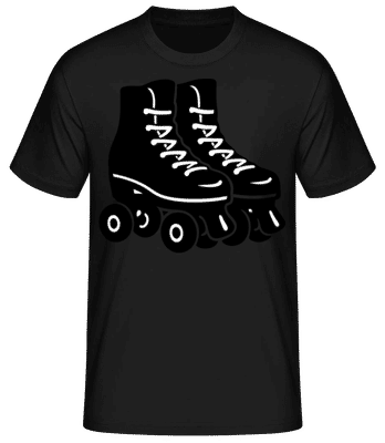 Rollschuhe - Männer Basic T-Shirt - Schwarz - Vorne