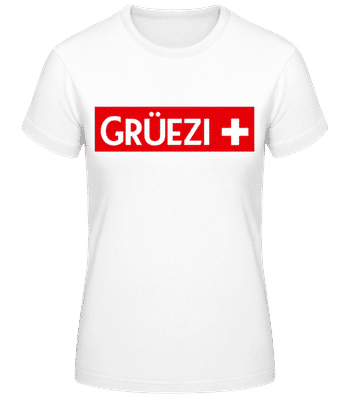 Grüezi - Frauen Basic T-Shirt - Weiß - Vorne