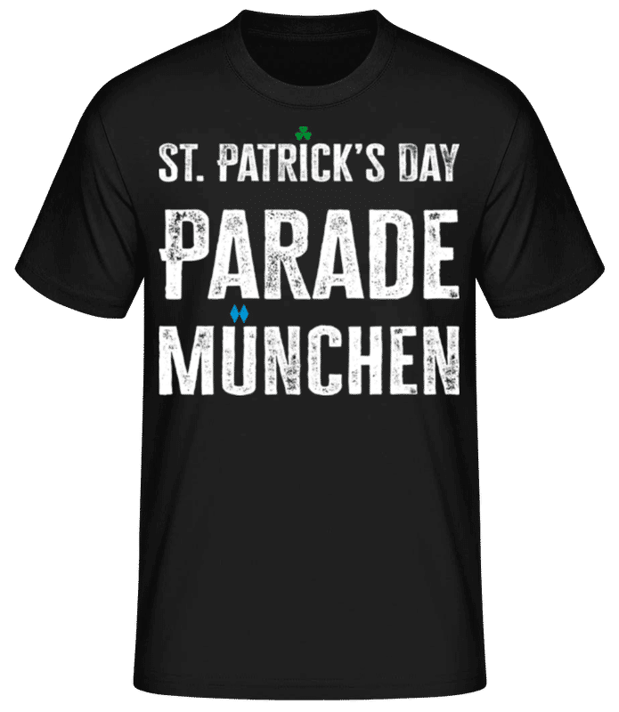 Vorschau: St. Patrick’s Day Parade München - Männer Basic T-Shirt - Schwarz - Vorne