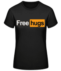 Free Hugs - Frauen Basic T-Shirt - Schwarz - Vorne