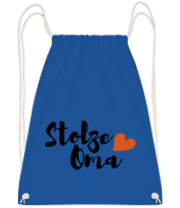 Stolze Oma - Turnbeutel - Royalblau - Vorne