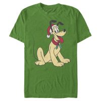 Disney Classics - Ratón Miguelito Miguelín - Pluto Hat - Navidad - Hombres Camiseta - Verde irlandés - delante
