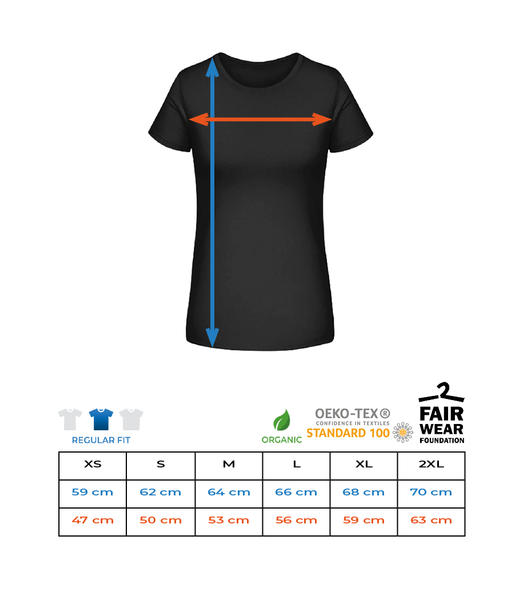 Aperçu: Red Hot Yoga Lover - T-shirt bio Femme Stanley Stella 2.0 - Tableau des tailles
