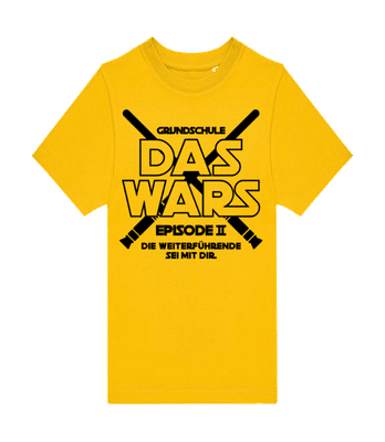 Das Wars Grundschule - Kinder T-Shirt B&C - Gelb - Vorne