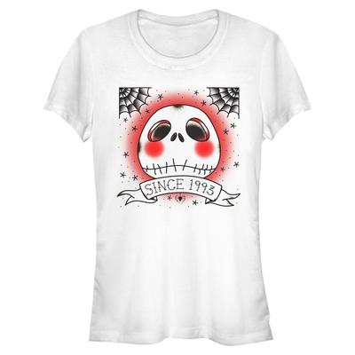 Disney Classics - Ukradené Vánoce - Jack Tattoo Town - Halloween - Dámské Tričko - Bílá - Napřed