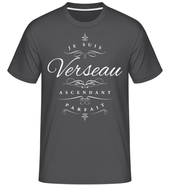 Je Suis Vierge Ascendant Parfait -  T-Shirt Shirtinator homme - Anthracite - Devant