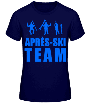Apre`s Ski Team Letters - Camiseta básica de mujer - Marino - delante