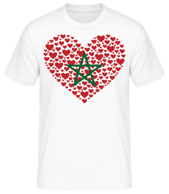 Morocco Heart - Men's B&C T-Shirt - White - Front