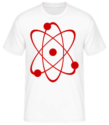 Atom Symbol Red - Men's Basic T-Shirt - White - Front