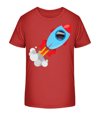 Superhero Rocket - Kid's Organic T-Shirt Stanley Stella 2.0 - Red - Front
