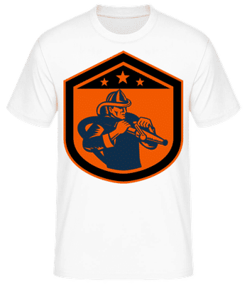 Emblème Du Service D'Incendie - T-shirt standard Homme - Blanc - Devant