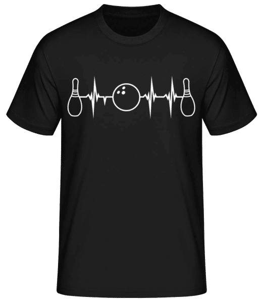 Aperçu: Boule De Bowling Battement De Coeur - T-shirt standard Homme - Noir - Devant