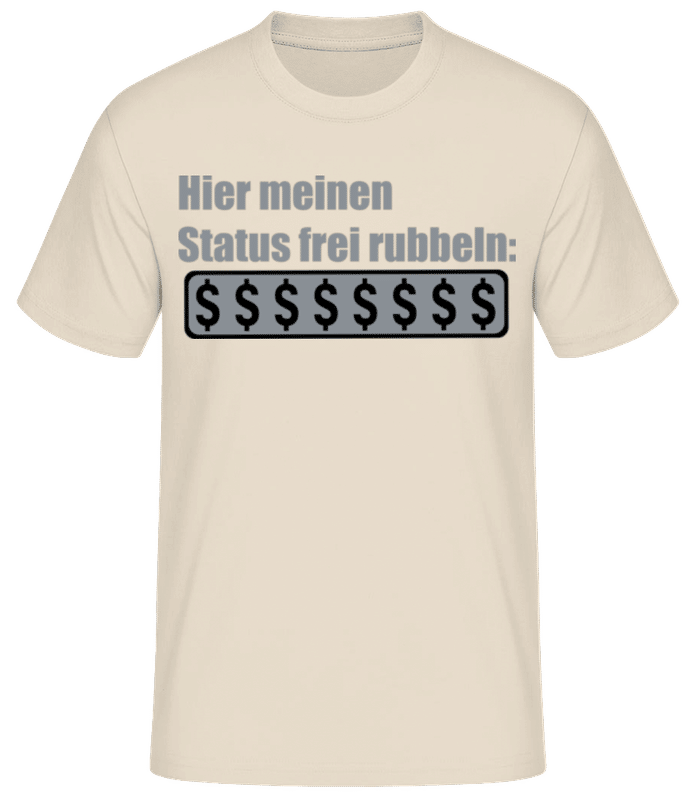 Vorschau: Status Freirubbeln - Männer Basic T-Shirt - Creme - Vorne