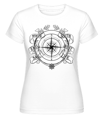 Sailing Compass -  Shirtinator Women's T-Shirt - White - Front