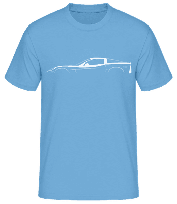 'Chevrolet Corvette C6 Z06' Silhouette - Männer Basic T-Shirt - Hellblau - Vorne