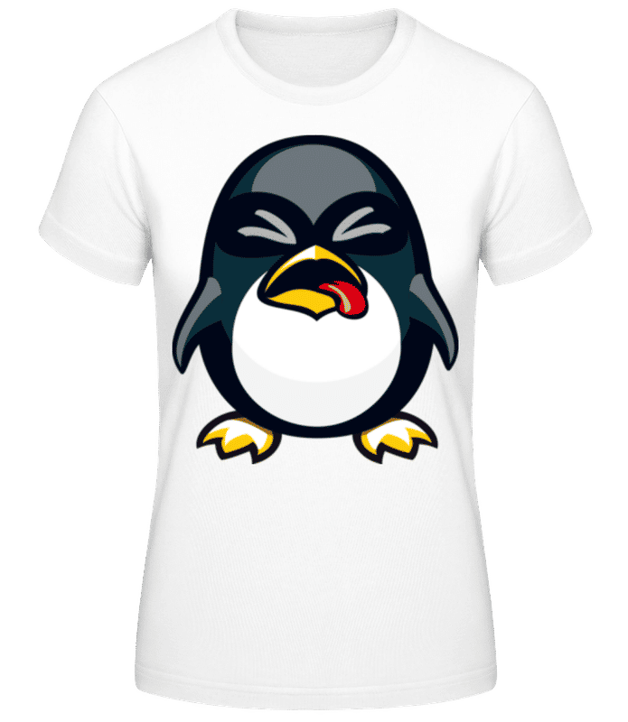 Vorschau: Funny Penguin - Frauen Basic T-Shirt - Weiß - Vorne